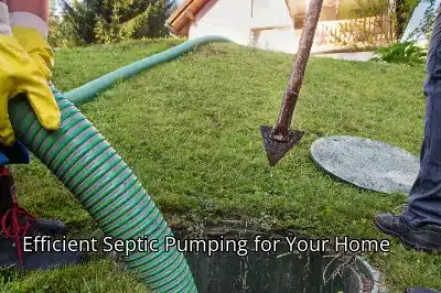 Efficient Septic Pumping for Your Home
