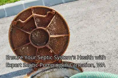 Ensure Your Septic System's Health with Expert Septic Pumping in Carnation, WA