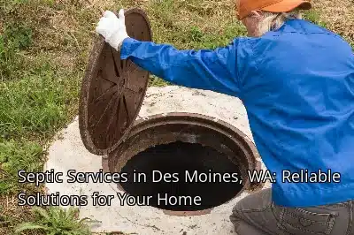 Septic Services in Des Moines, WA: Reliable Solutions for Your Home
