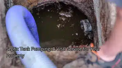 Septic Tank Pumping: A Vital Service for Your Property