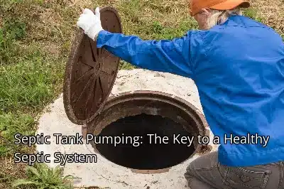 Septic Tank Pumping: The Key to a Healthy Septic System