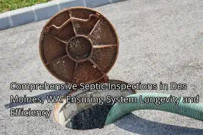 Comprehensive Septic Inspections in Des Moines, WA: Ensuring System Longevity and Efficiency